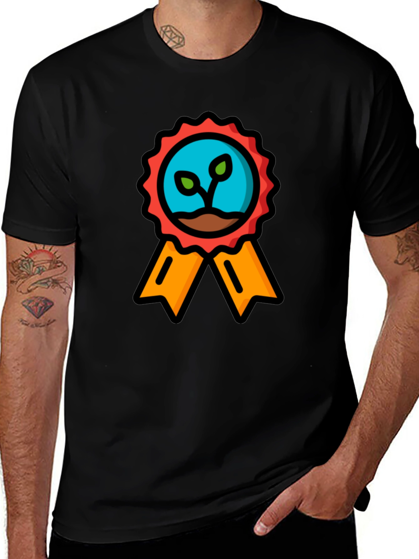 Eco-Friendly Sprout Award Black T-Shirt