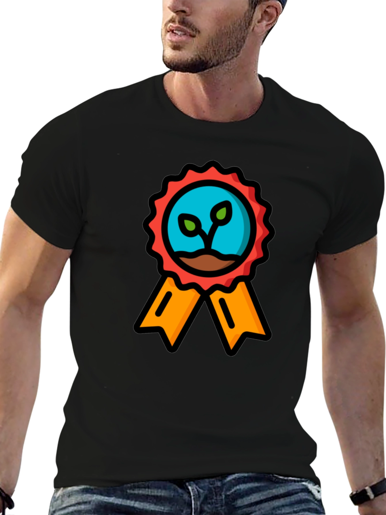Eco-Friendly Sprout Award Black T-Shirt