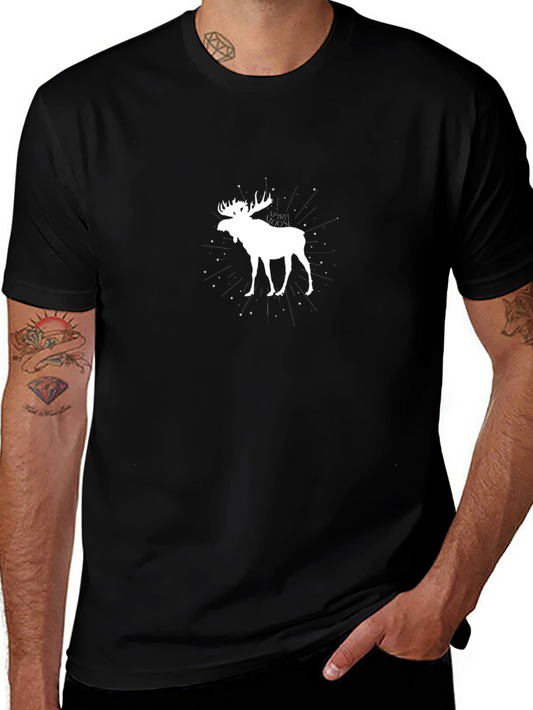 Moose Graphic Black T-Shirt