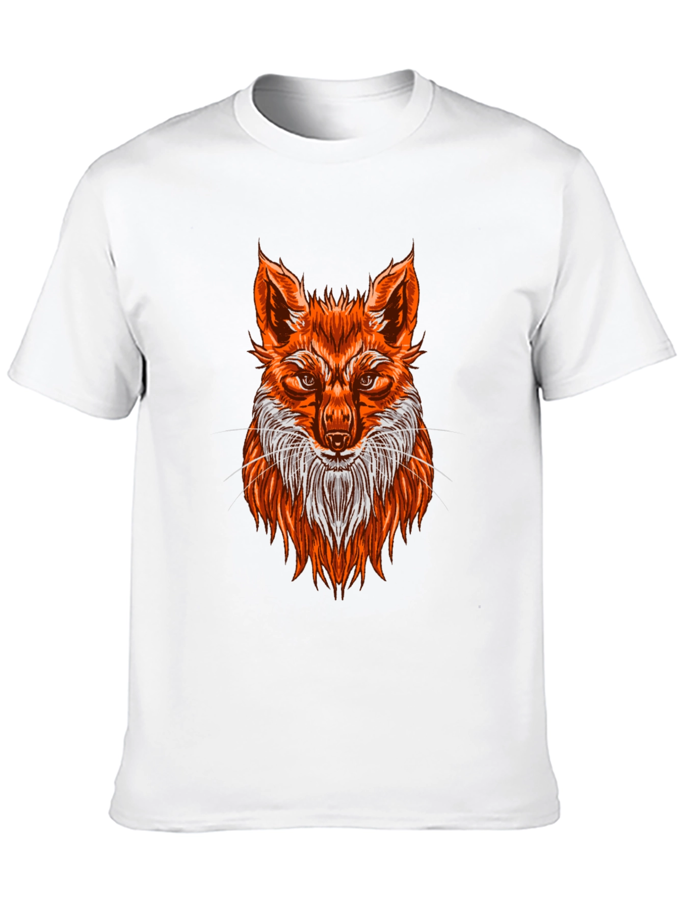 Fox Graphic Print T-Shirt - Black