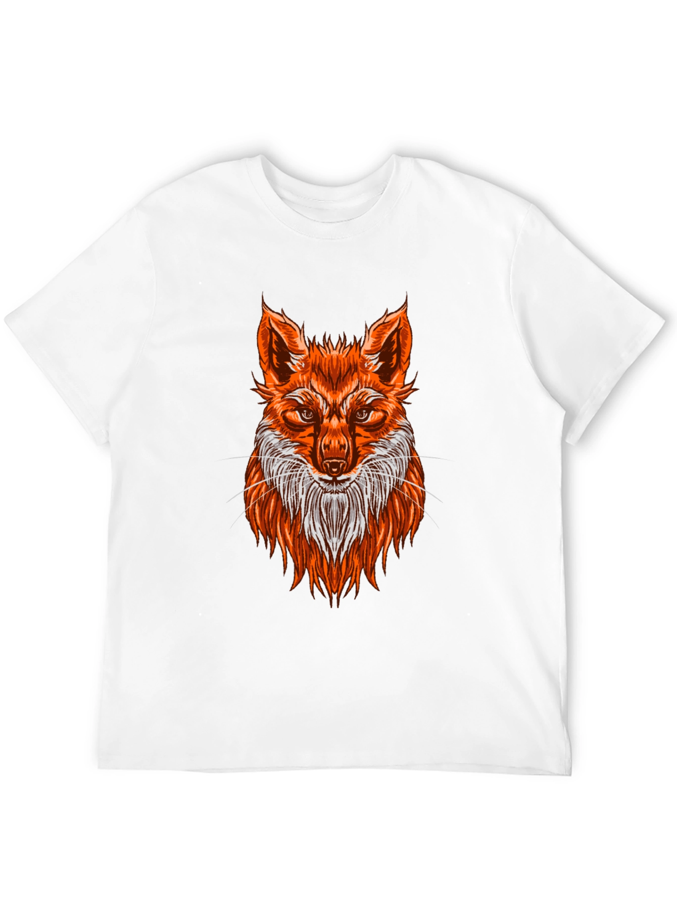 Fox Graphic Print T-Shirt - Black