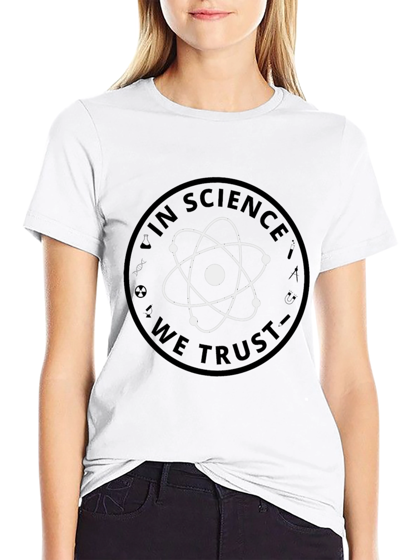 In Science We Trust Graphic Tee - Black