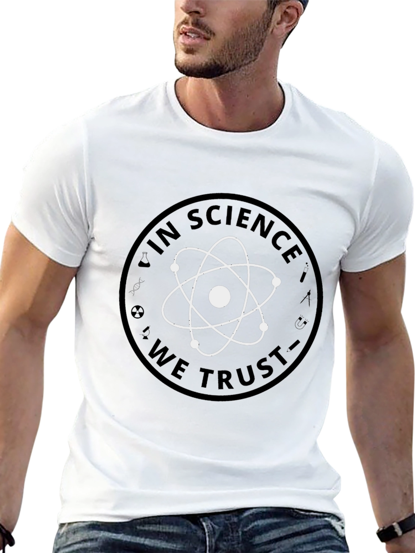 In Science We Trust Graphic Tee - Black