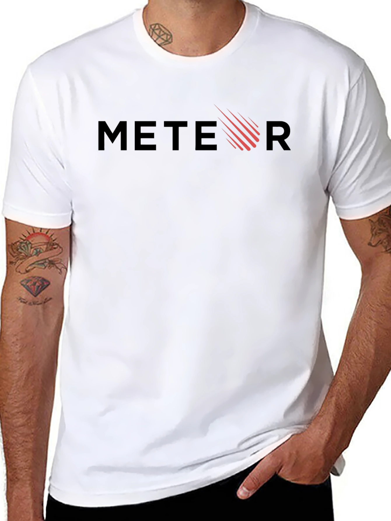Meteor Graphic Tee - Stylish Mens Black T-Shirt