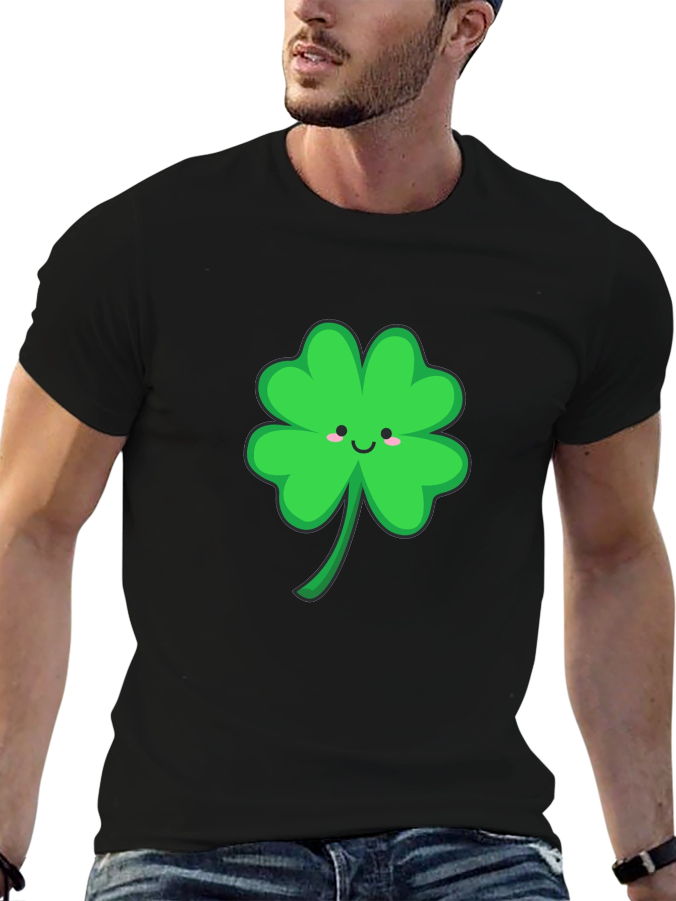 Lucky Clover Graphic Tee - Black