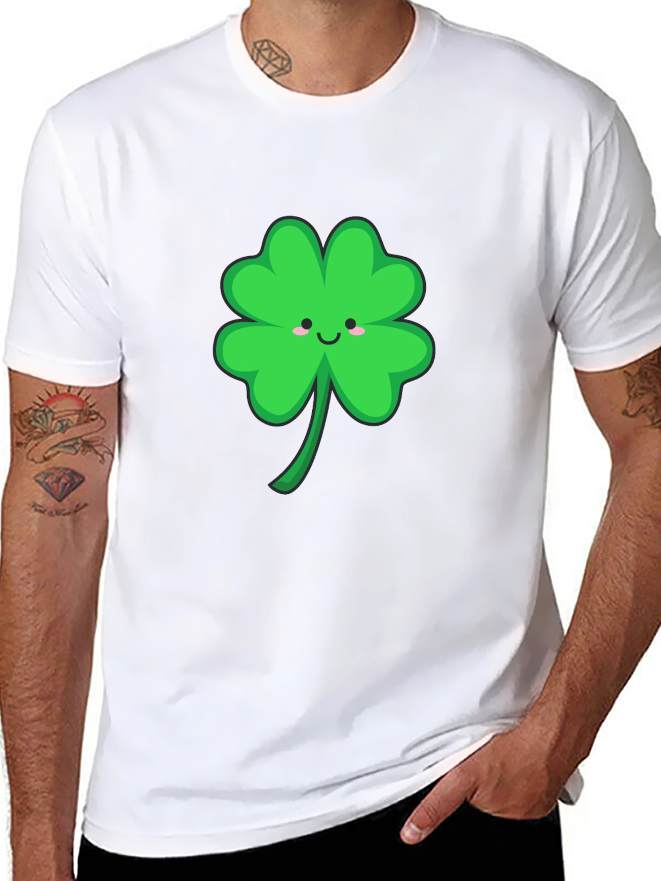 Lucky Clover Graphic Tee - Black
