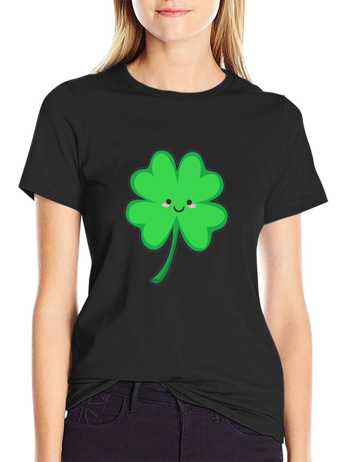 Lucky Clover Graphic Tee - Black