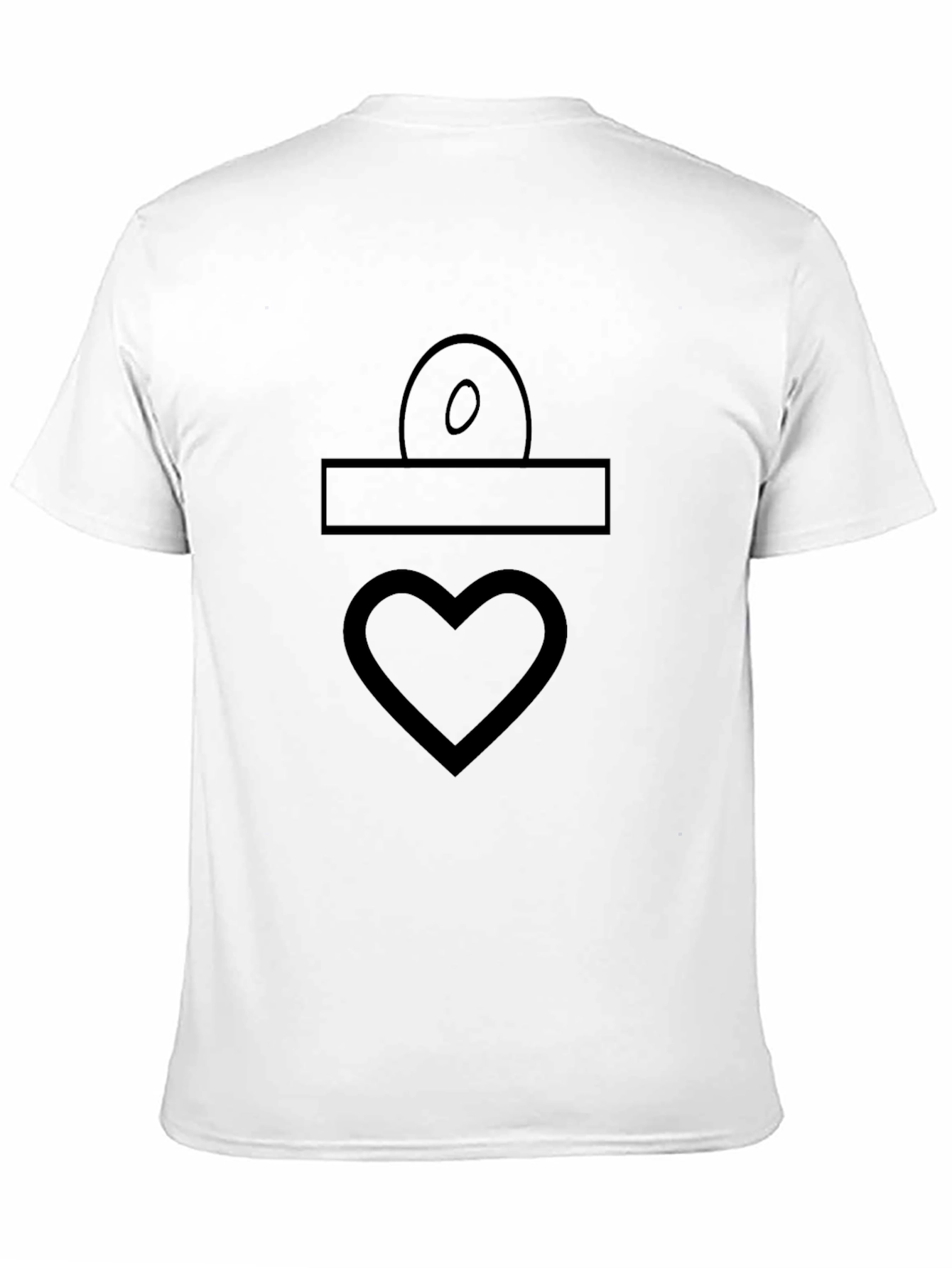 Heart Symbol Graphic Black T-Shirt
