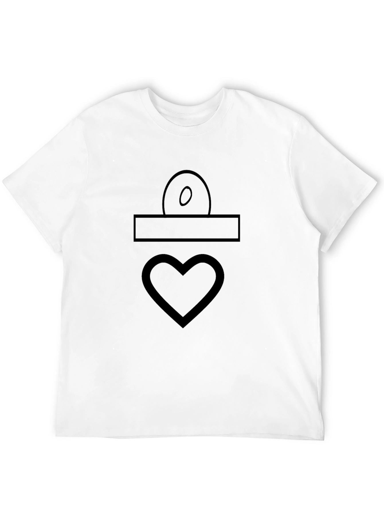 Heart Symbol Graphic Black T-Shirt