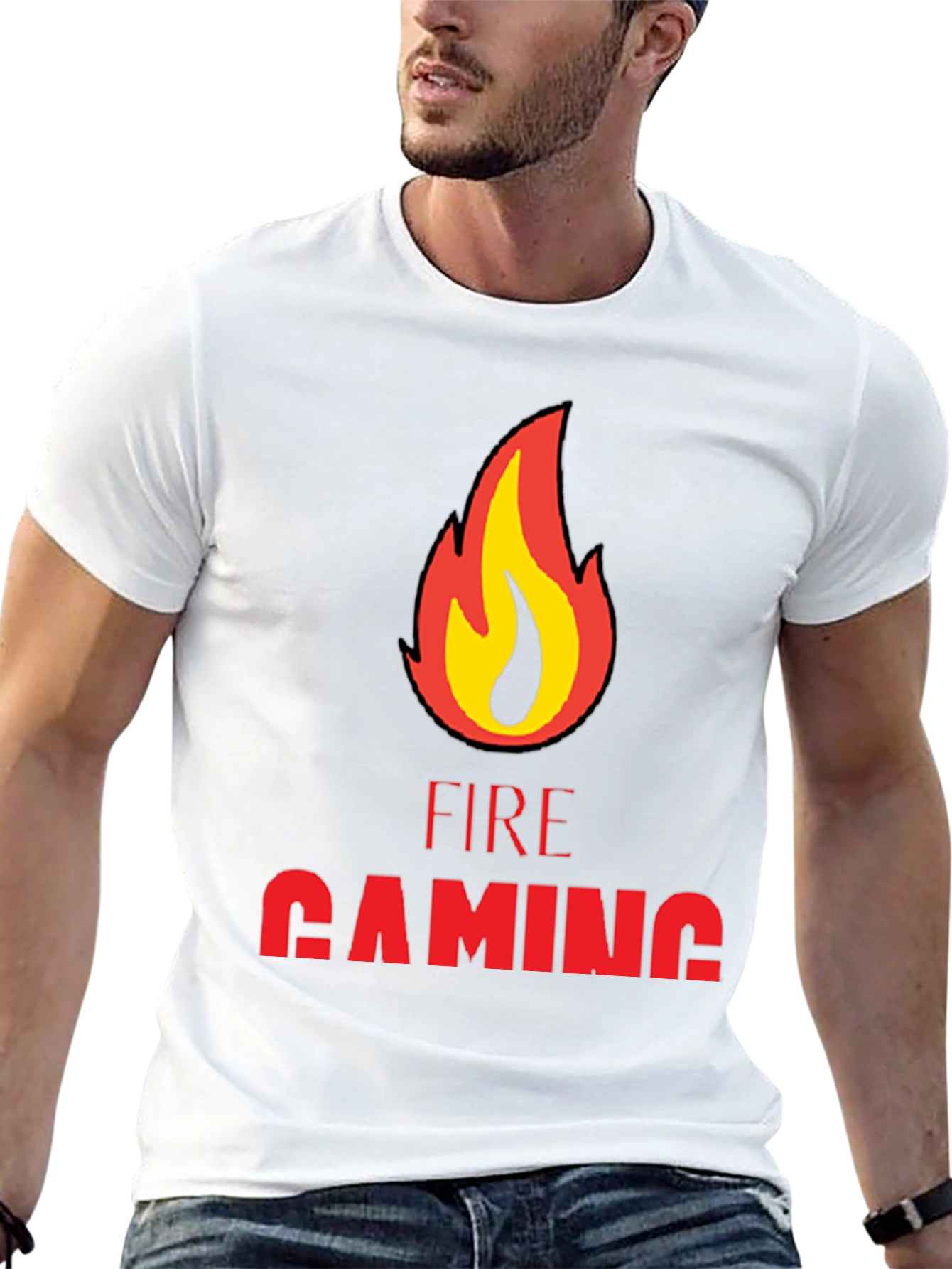 Fire Gaming Black T-Shirt