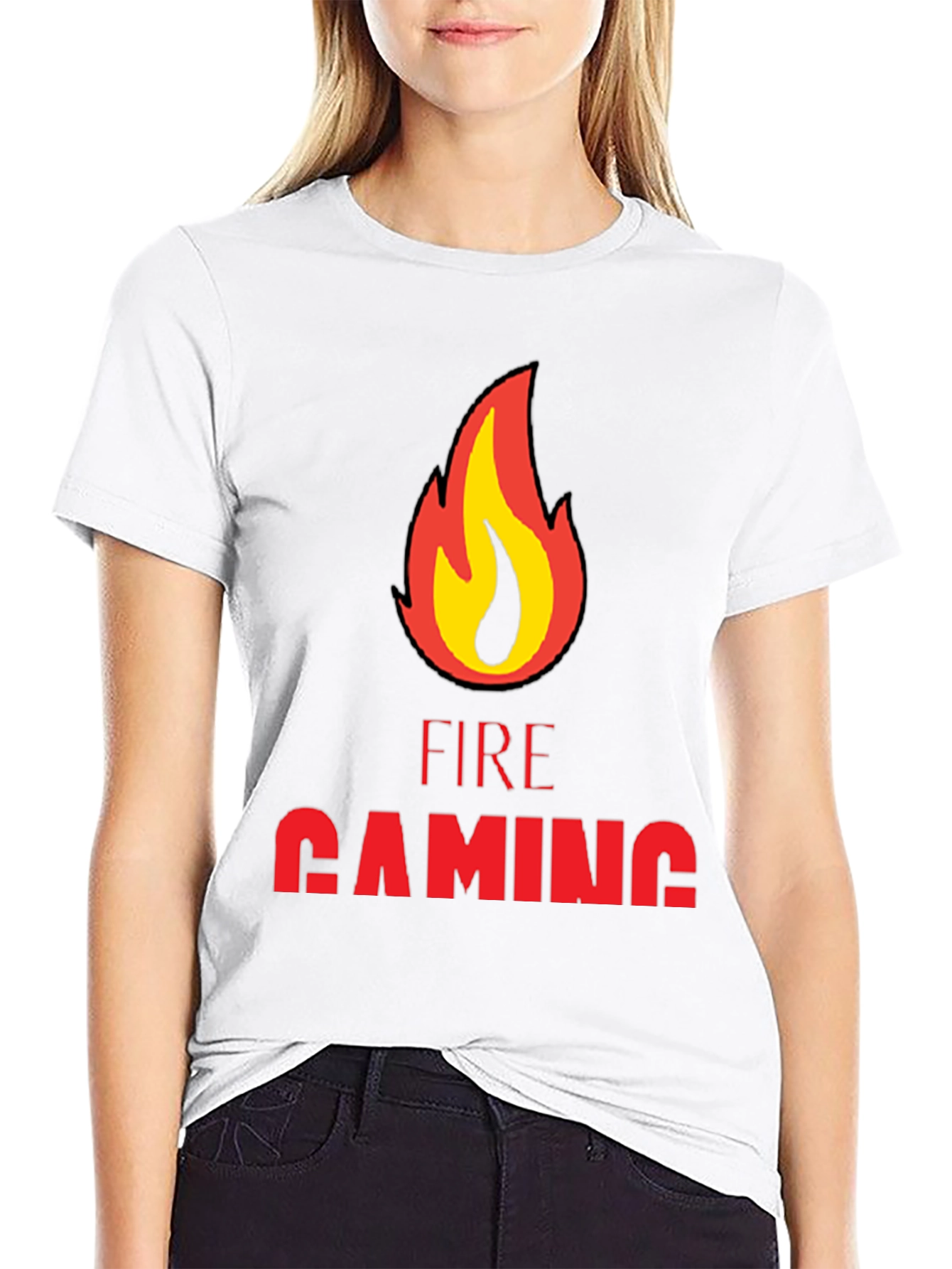 Fire Gaming Black T-Shirt