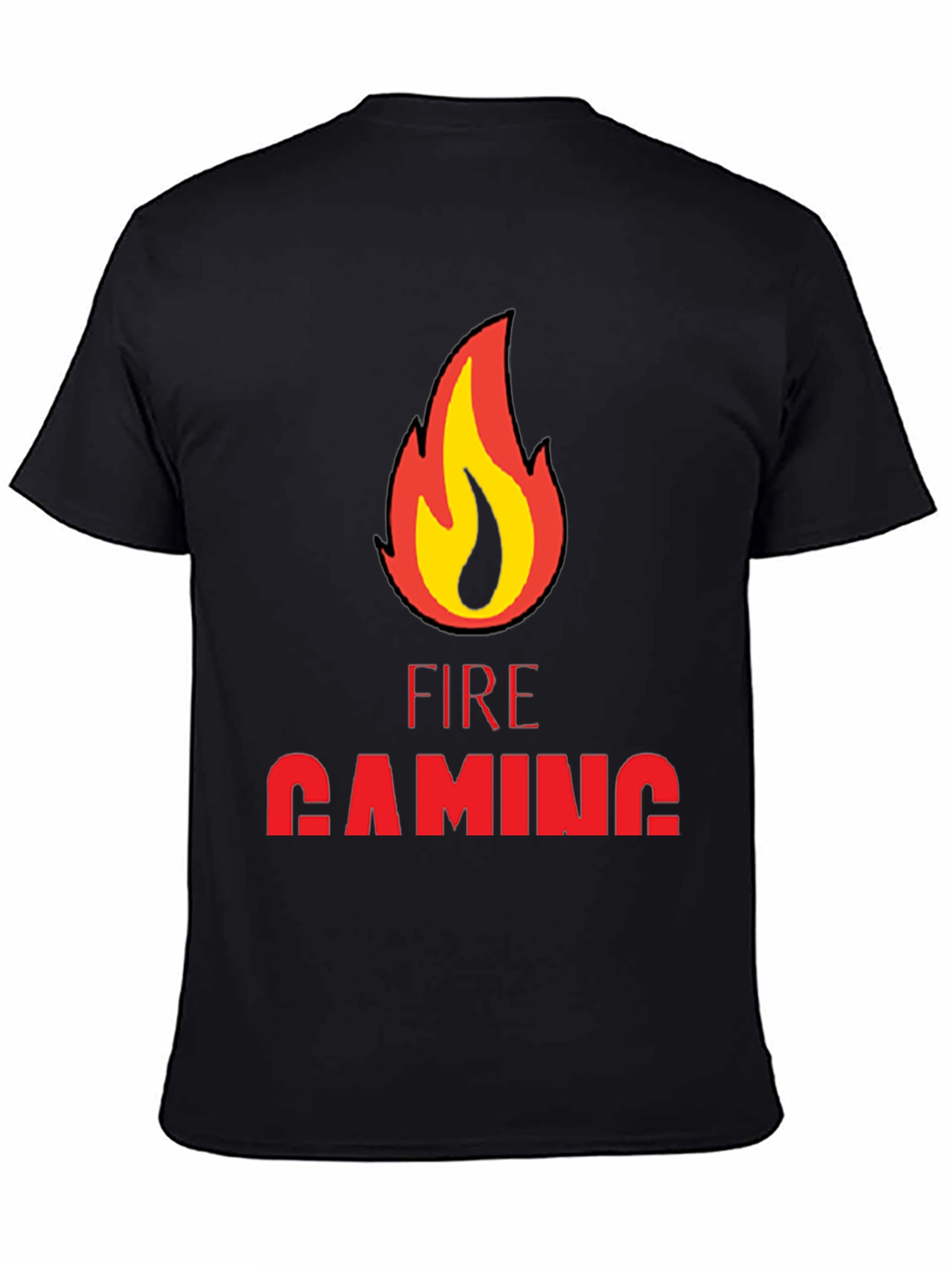 Fire Gaming Black T-Shirt