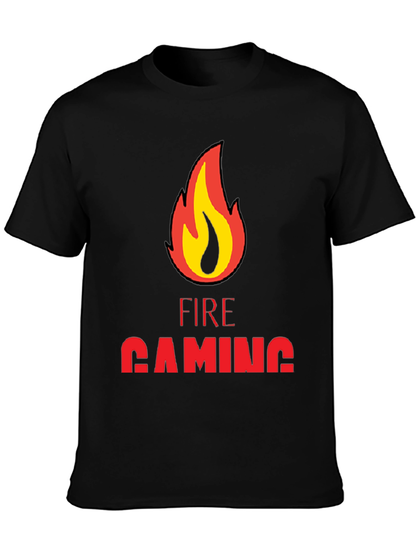 Fire Gaming Black T-Shirt