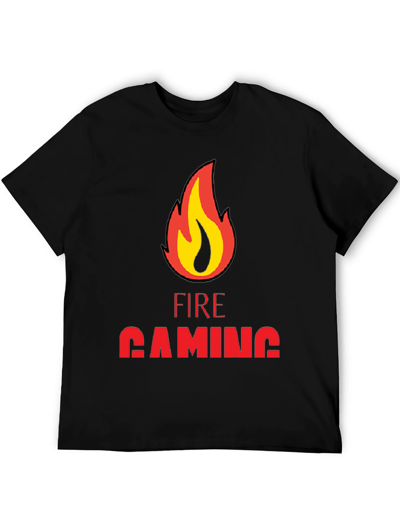Fire Gaming Black T-Shirt