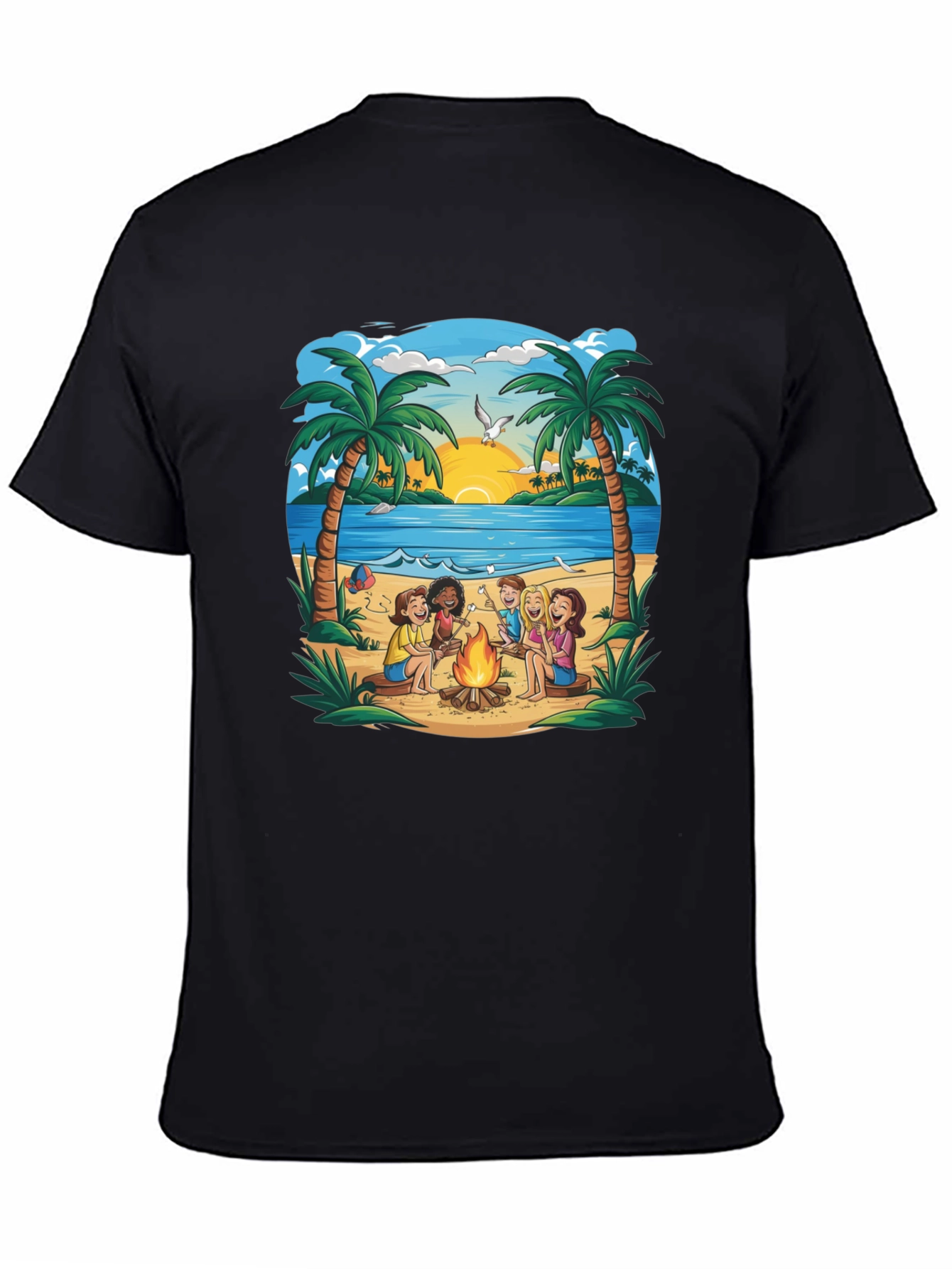 Beach Campfire T-Shirt: Friends & Marshmallows