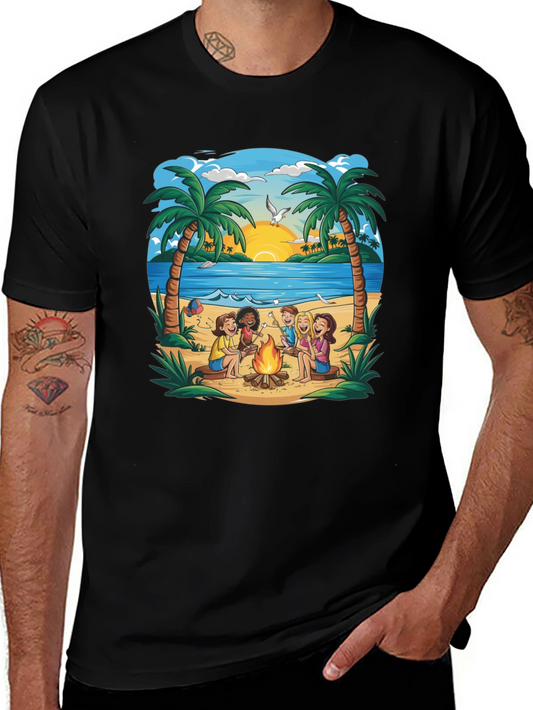 Beach Campfire T-Shirt: Friends & Marshmallows