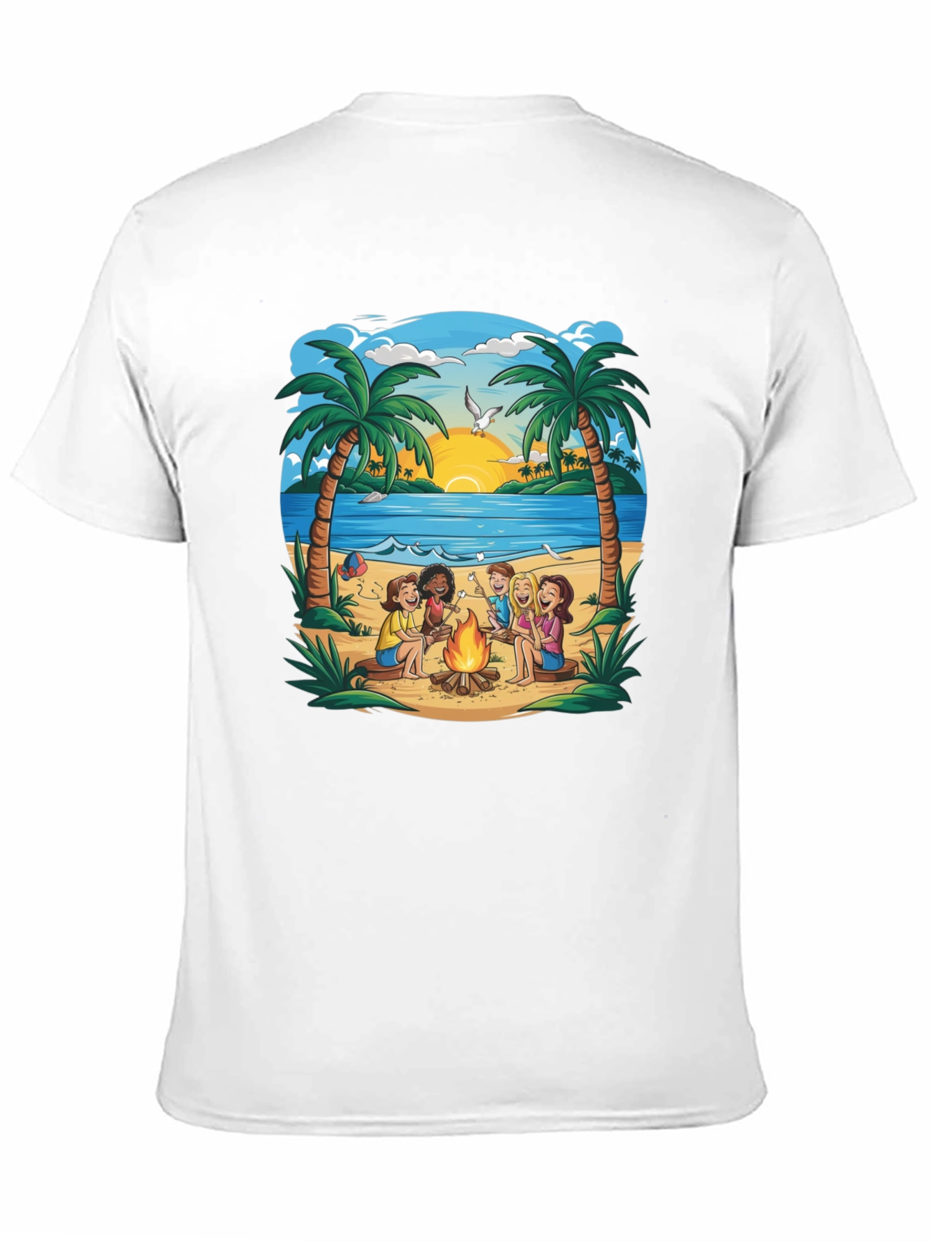 Beach Campfire T-Shirt: Friends & Marshmallows