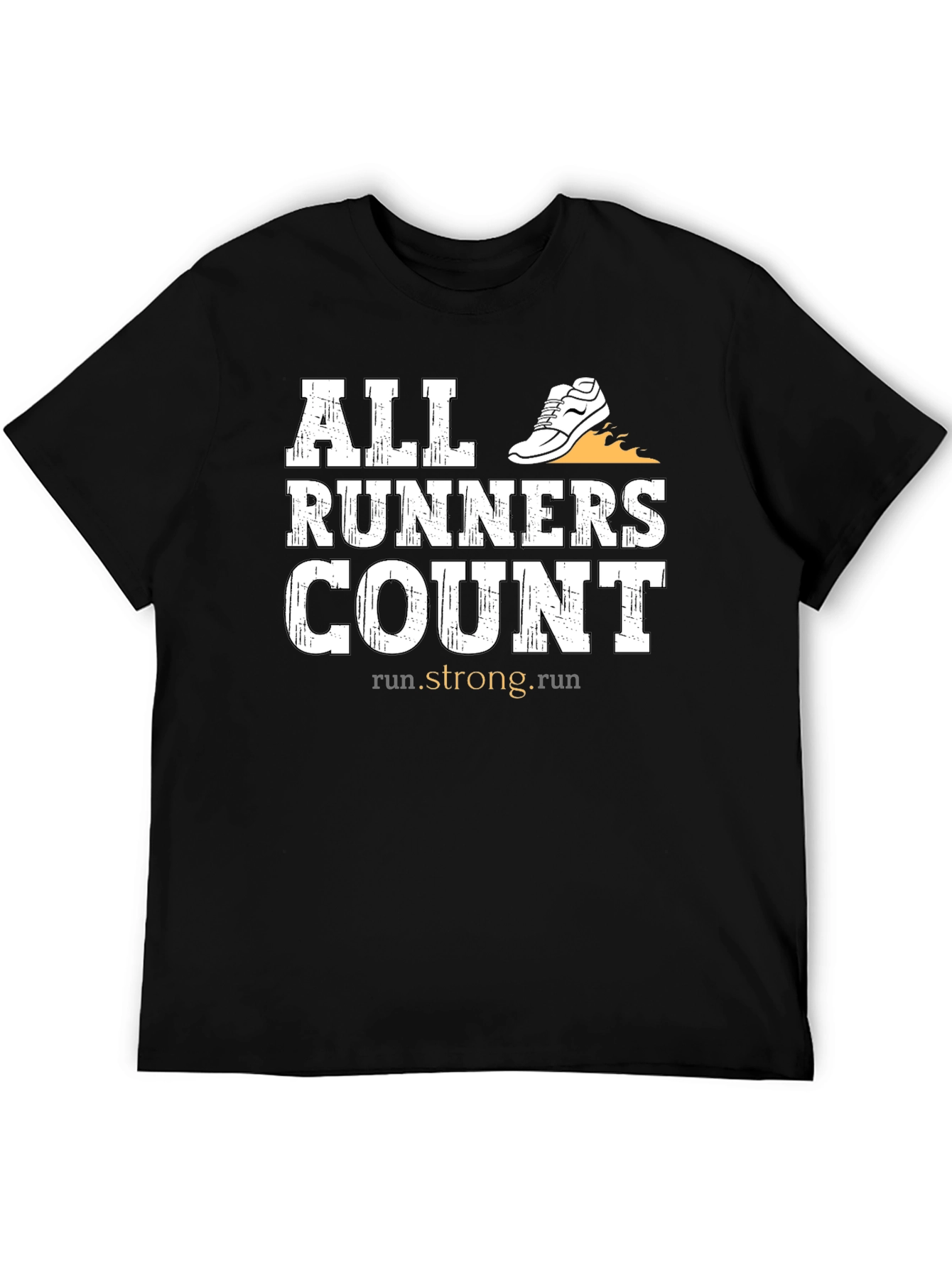 All Runners Count Black Graphic Tee