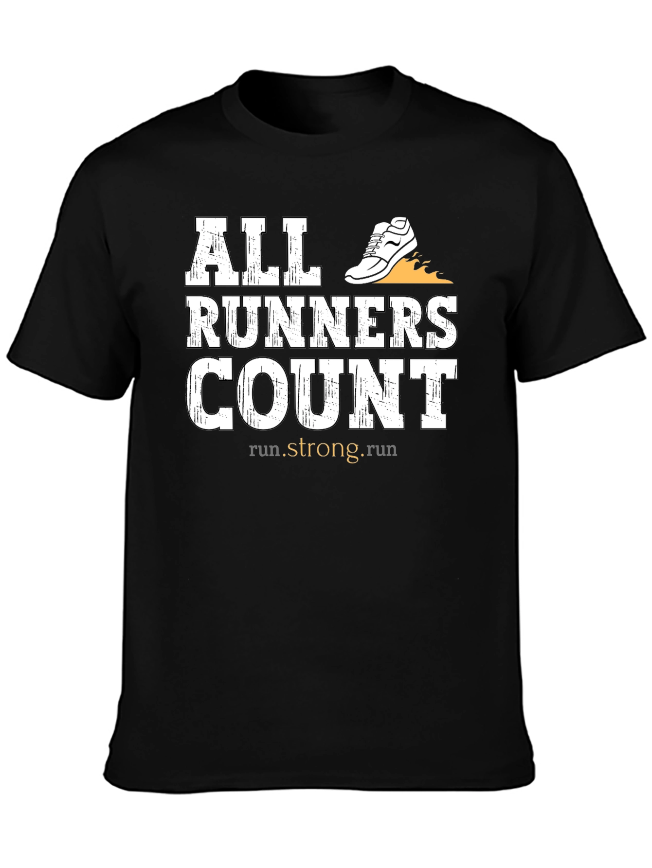 All Runners Count Black Graphic Tee