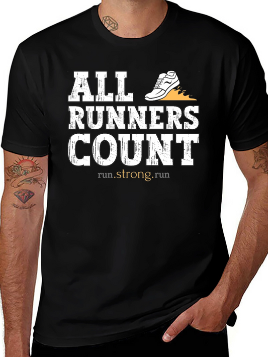 All Runners Count Black Graphic Tee