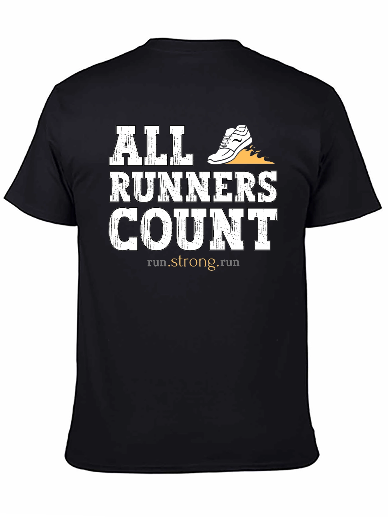 All Runners Count Black Graphic Tee