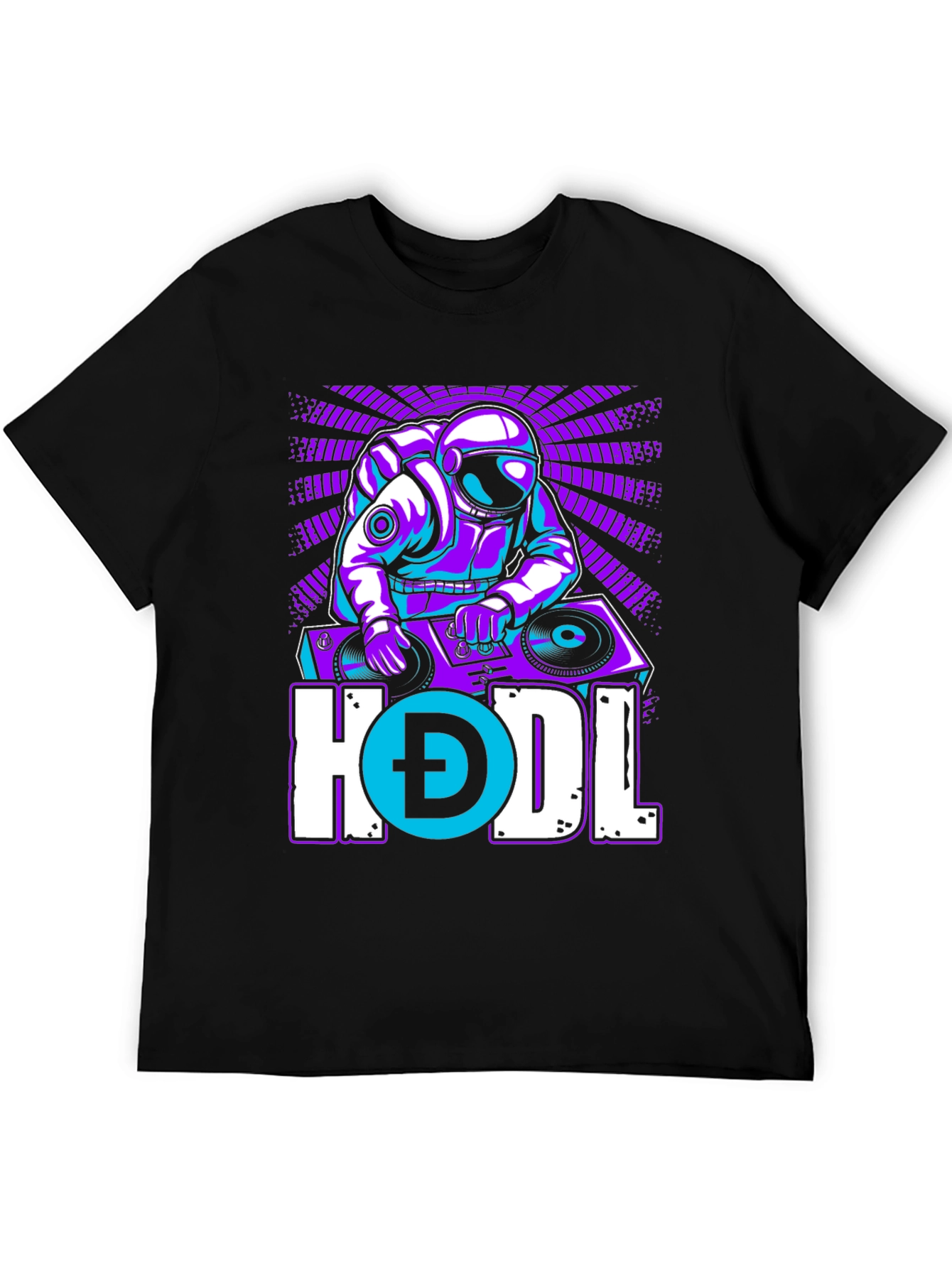 DJ Astronaut HODL Crypto T-Shirt - Trendy Space Rave