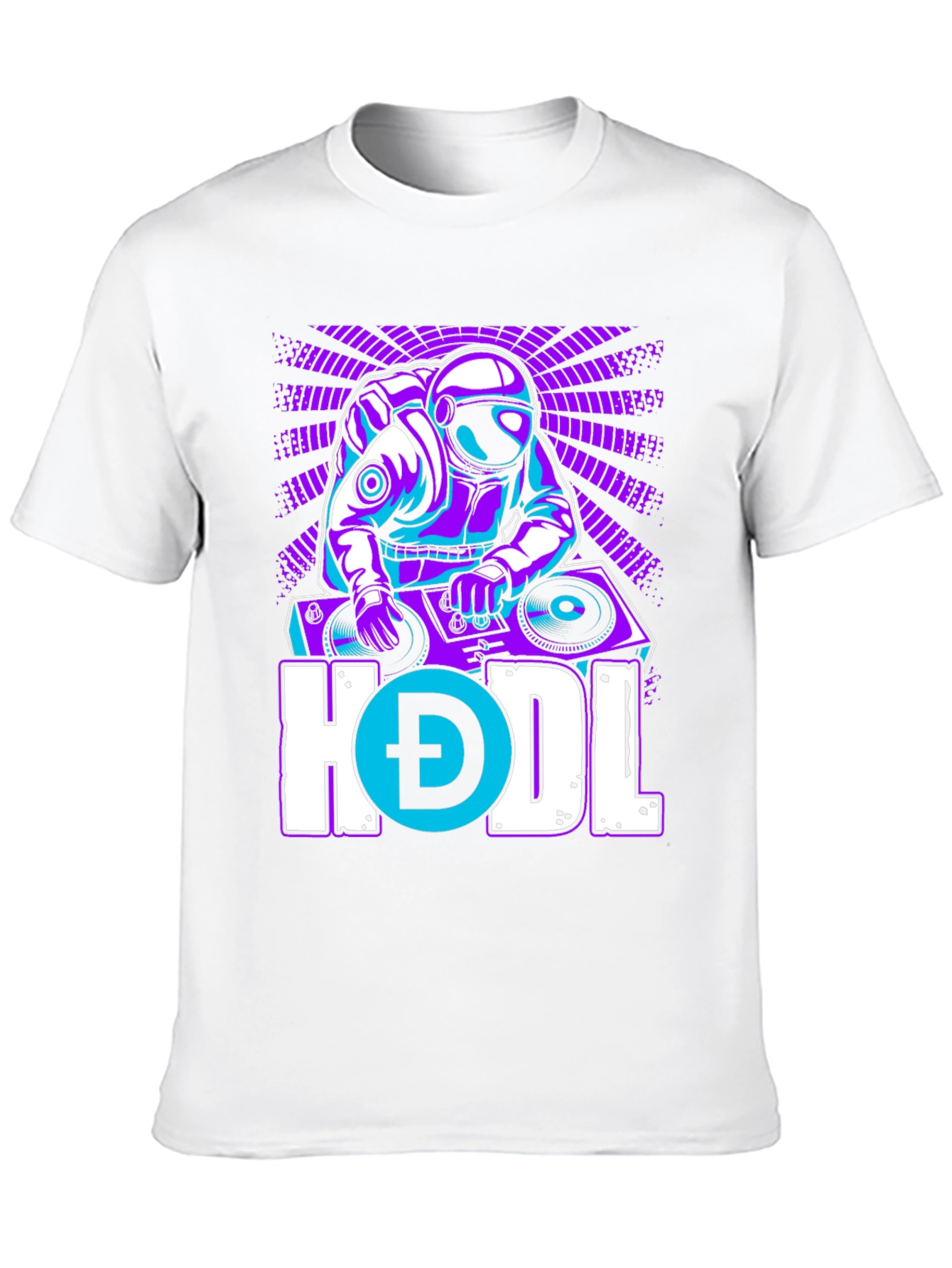 DJ Astronaut HODL Crypto T-Shirt - Trendy Space Rave