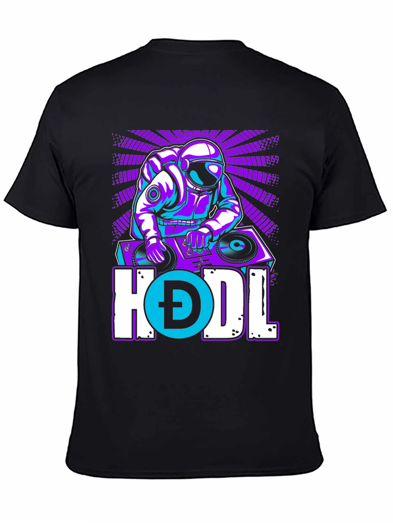 DJ Astronaut HODL Crypto T-Shirt - Trendy Space Rave