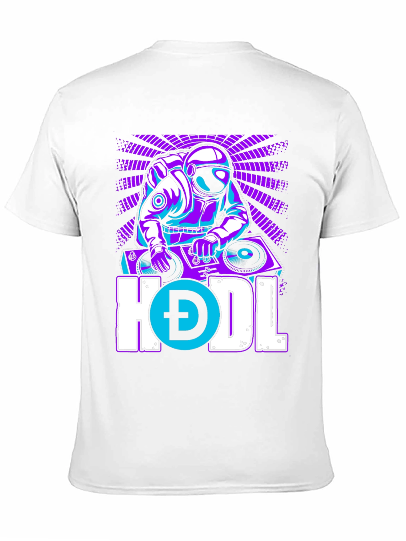 DJ Astronaut HODL Crypto T-Shirt - Trendy Space Rave
