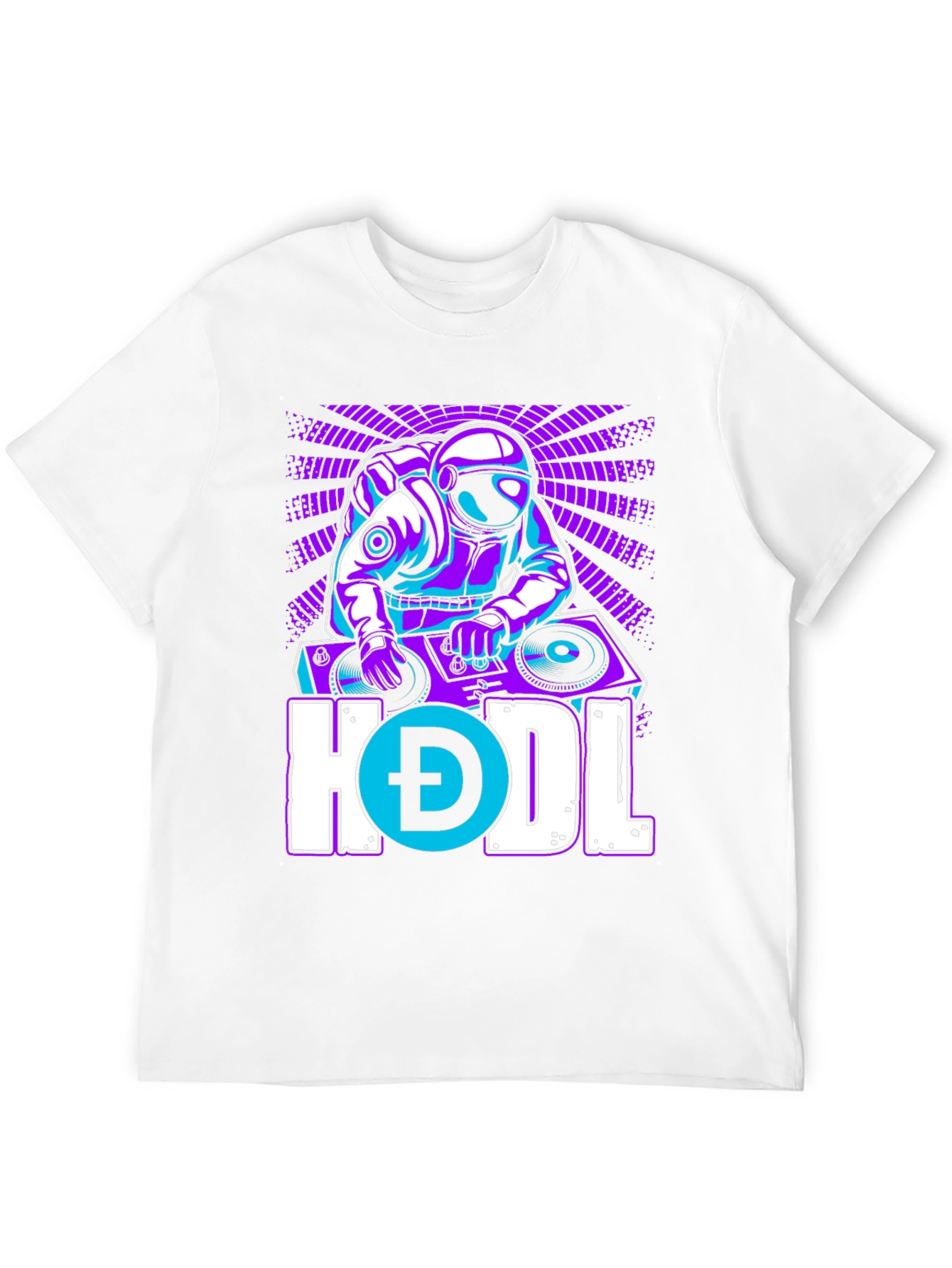DJ Astronaut HODL Crypto T-Shirt - Trendy Space Rave