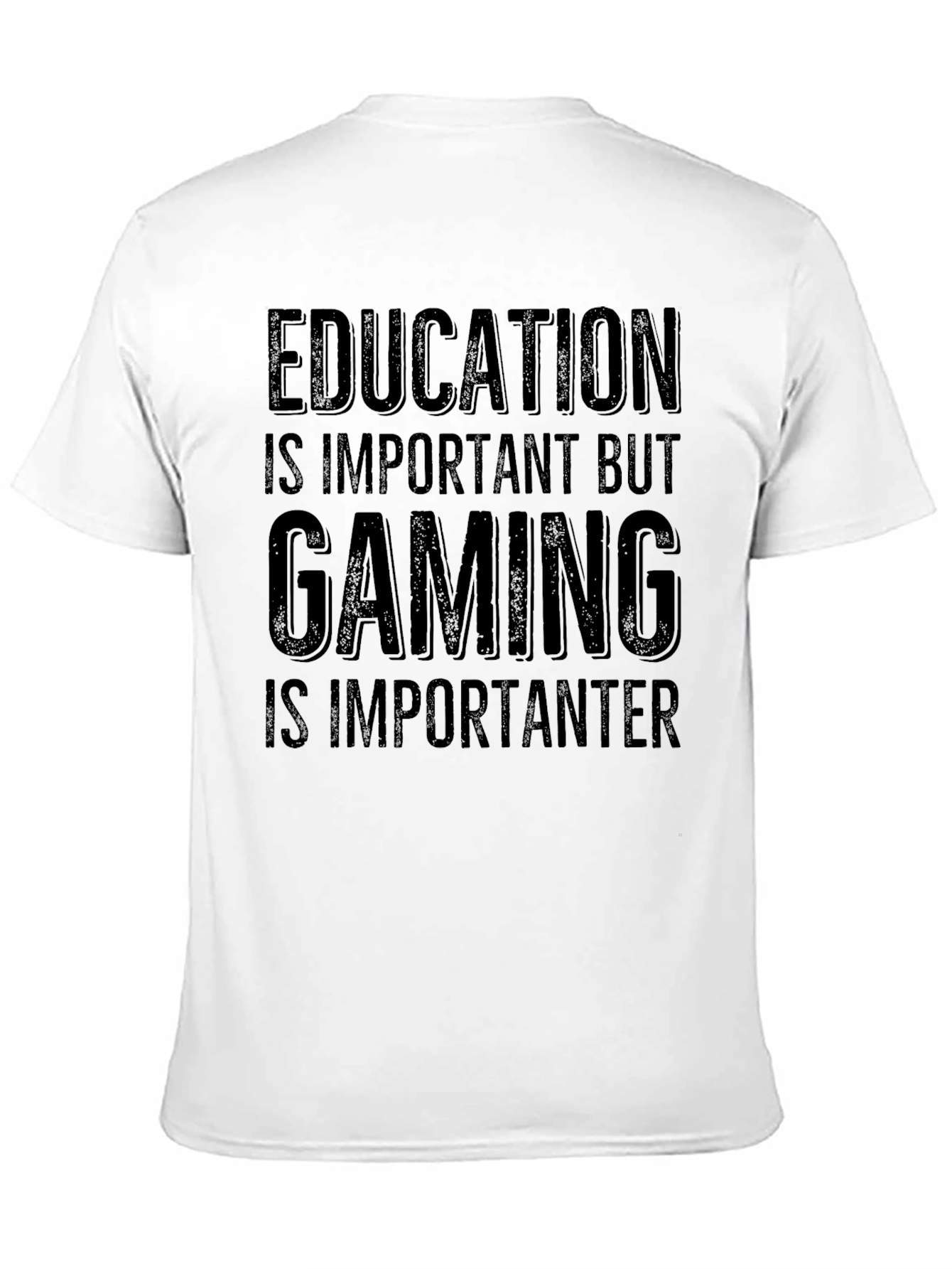 Education vs Gaming T-Shirt