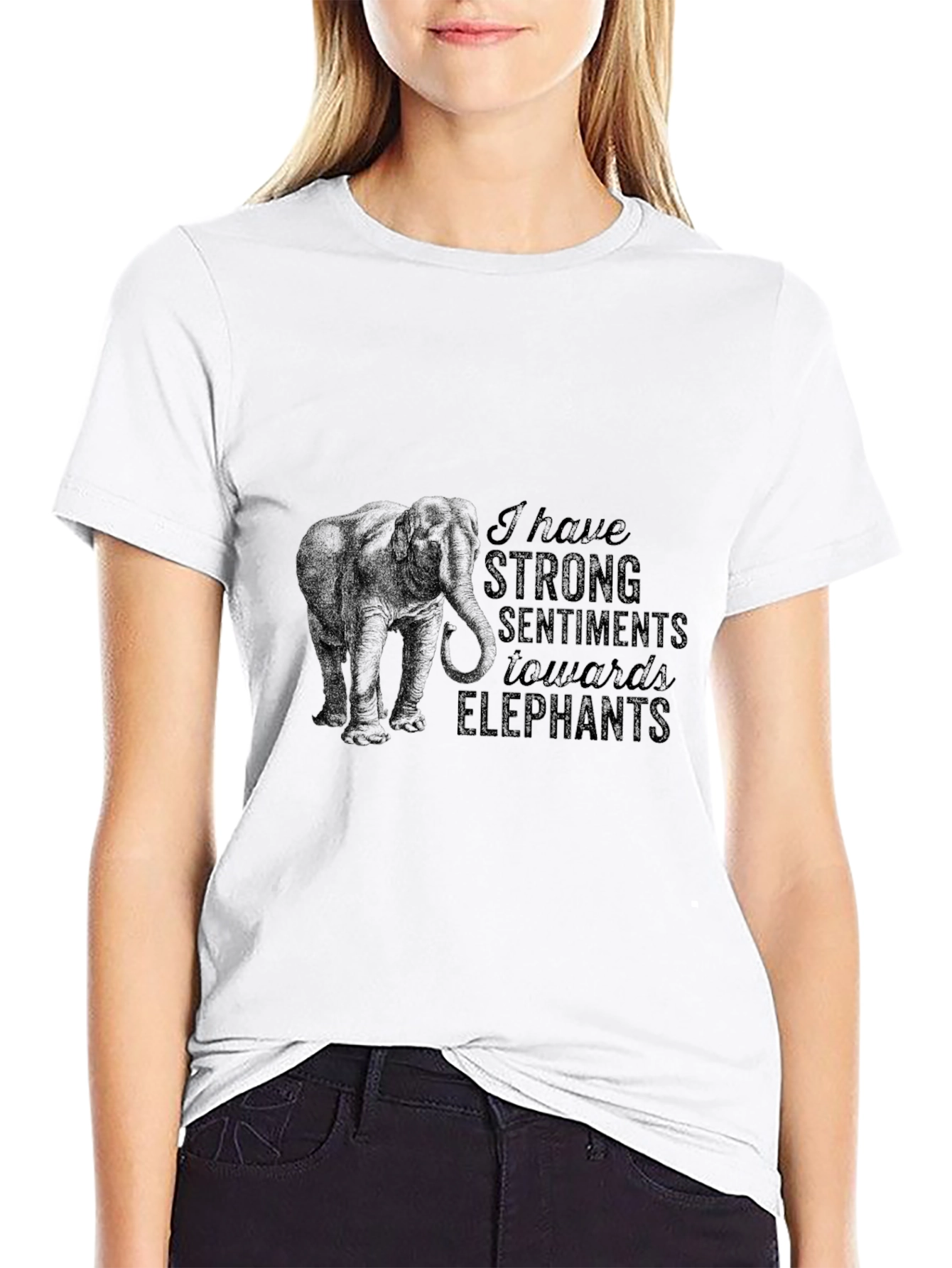 Elephant Sentiments Graphic Tee - Black