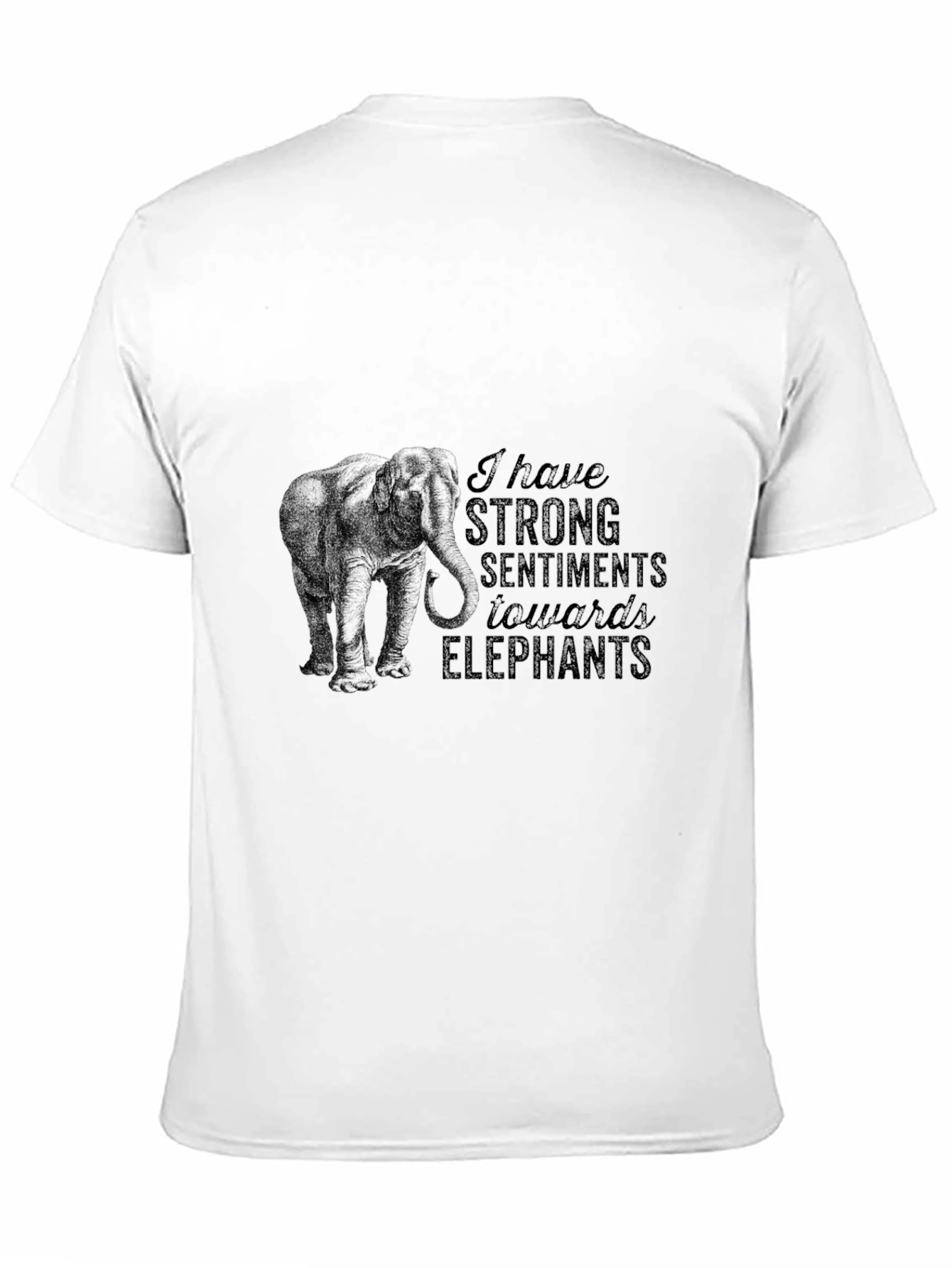 Elephant Sentiments Graphic Tee - Black