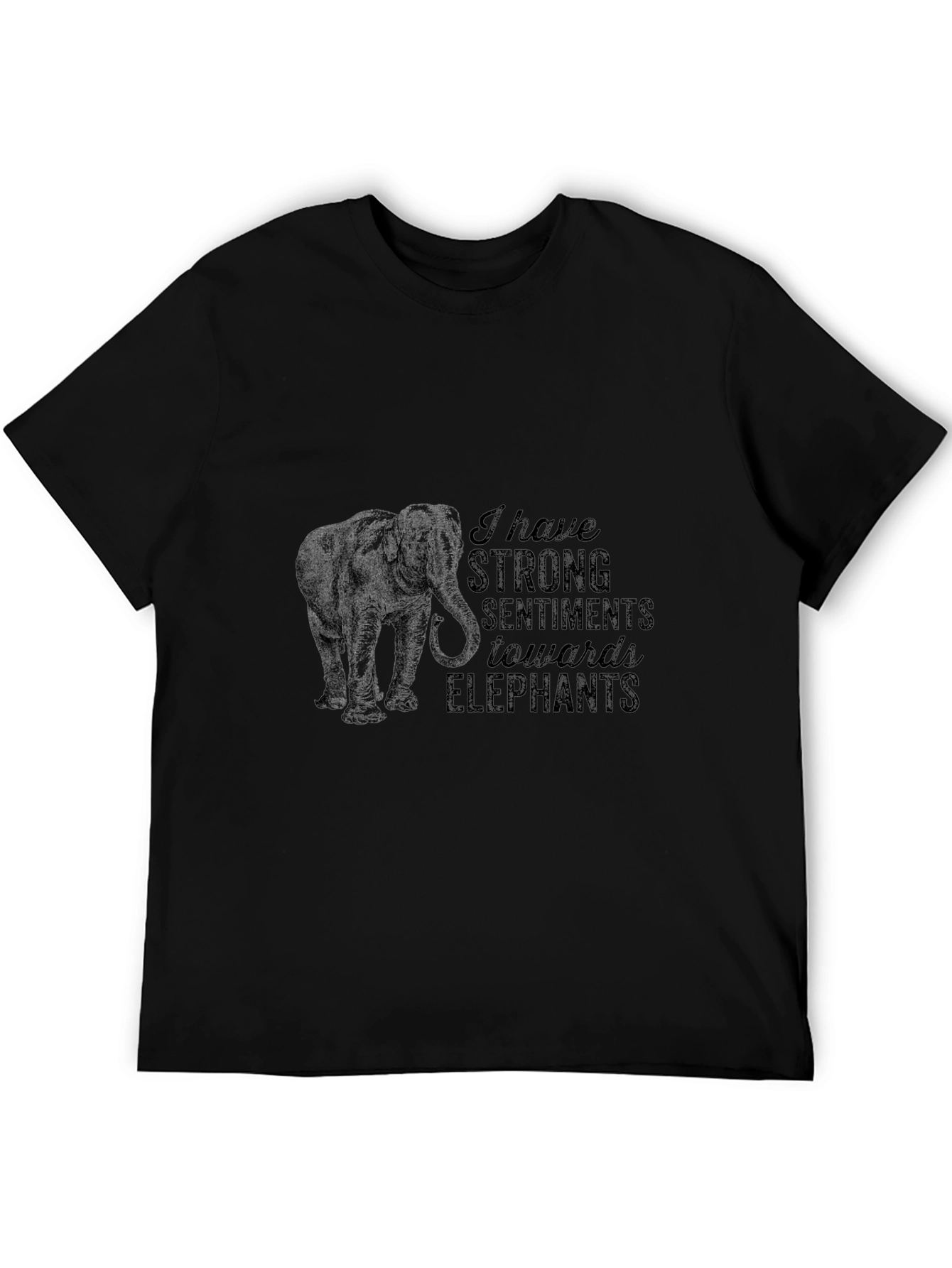 Elephant Sentiments Graphic Tee - Black