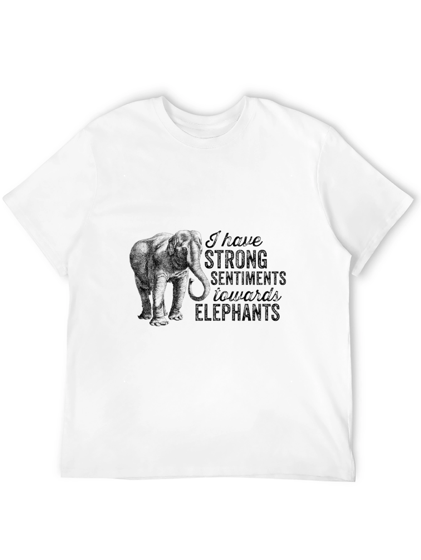 Elephant Sentiments Graphic Tee - Black