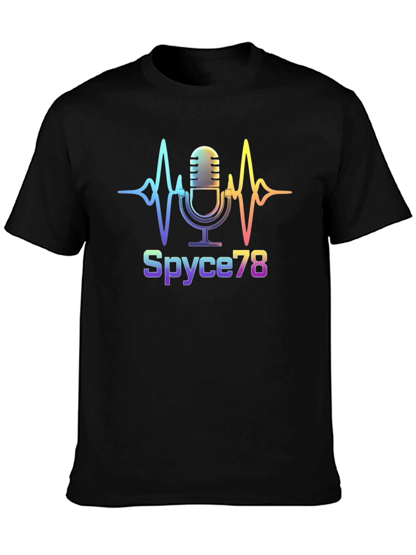 Spyce78 Microphone Graphic Tee - Black