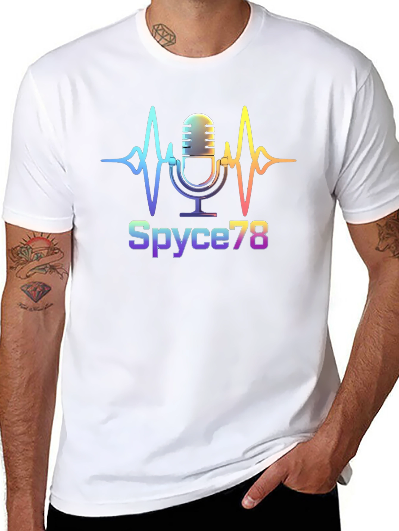 Spyce78 Microphone Graphic Tee - Black