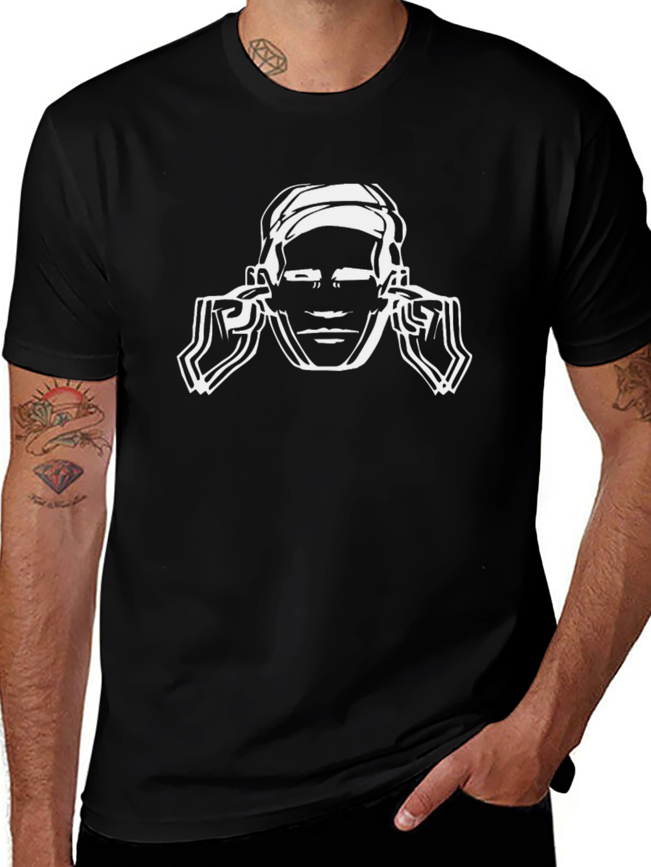 Hear No Evil Graphic Tee - Black Cotton T-Shirt