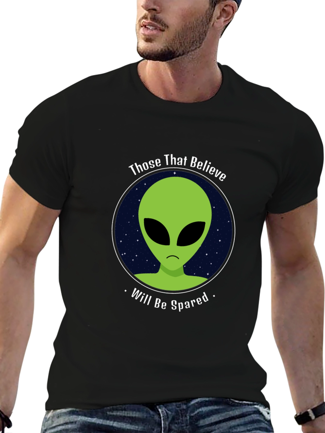 Believe Alien Black T-Shirt - Will Be Spared
