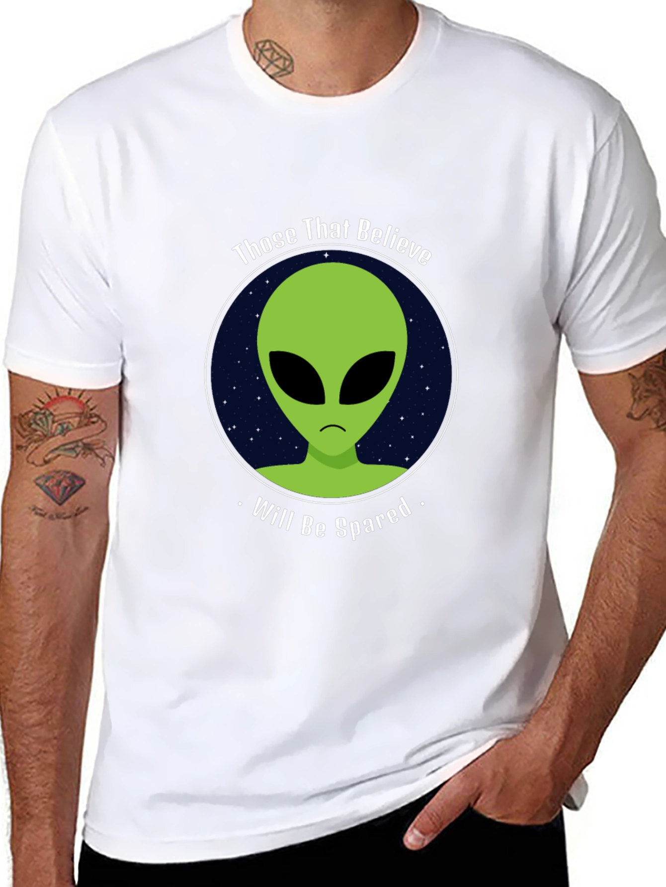 Believe Alien Black T-Shirt - Will Be Spared