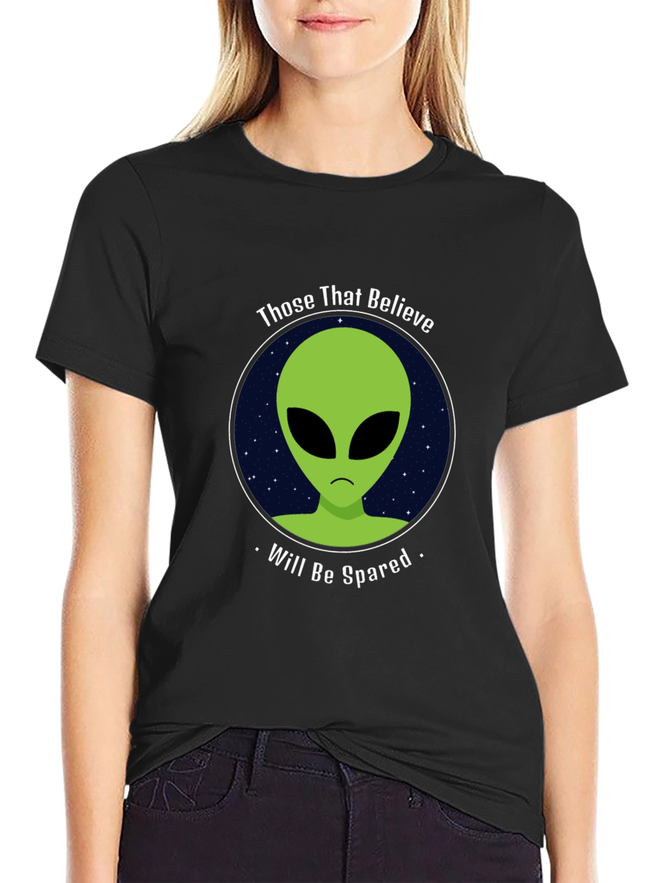 Believe Alien Black T-Shirt - Will Be Spared
