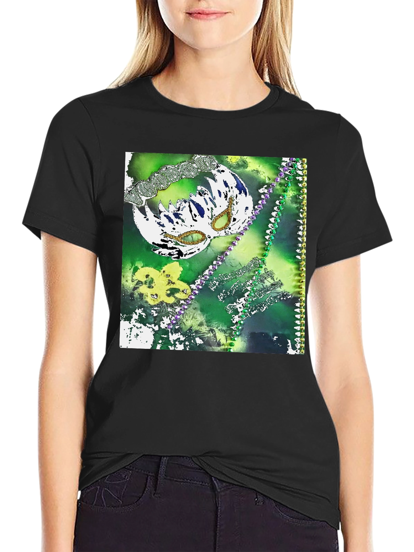 Mardi Gras Mask T-Shirt - Festive & Fun!