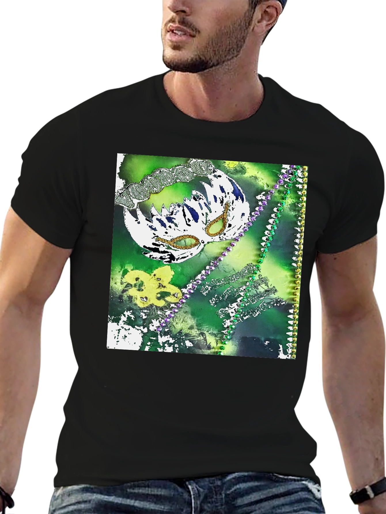 Mardi Gras Mask T-Shirt - Festive & Fun!