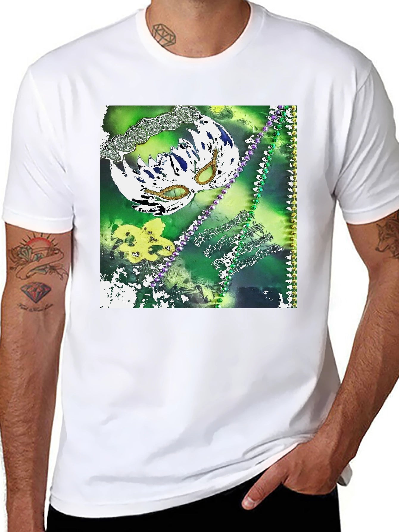 Mardi Gras Mask T-Shirt - Festive & Fun!