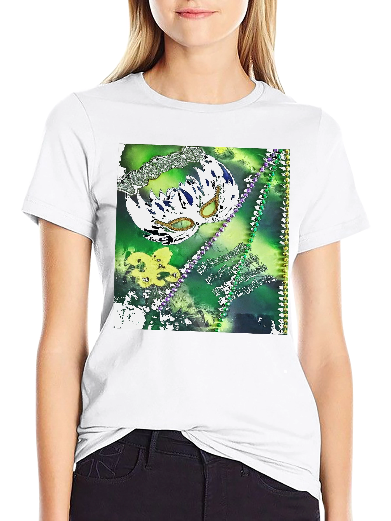 Mardi Gras Mask T-Shirt - Festive & Fun!