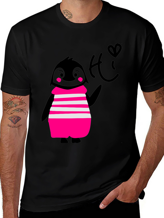 Penguin Tee - Cute Black Graphic T-Shirt