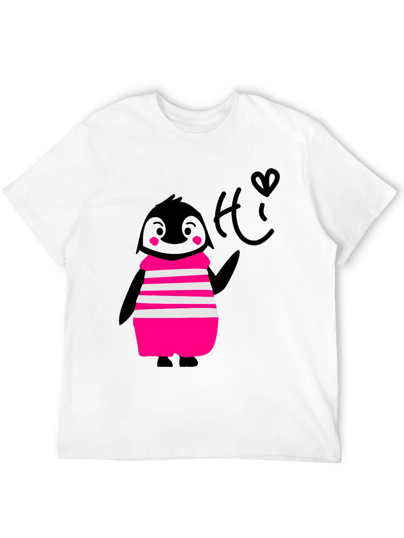 Penguin Tee - Cute Black Graphic T-Shirt