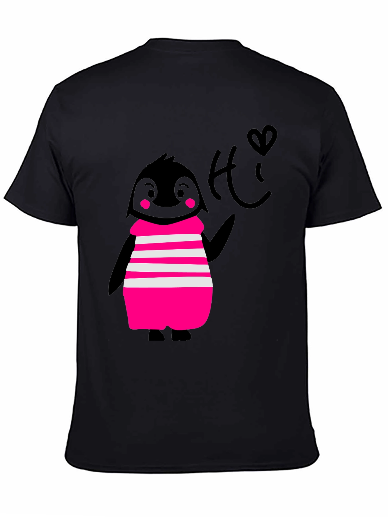 Penguin Tee - Cute Black Graphic T-Shirt
