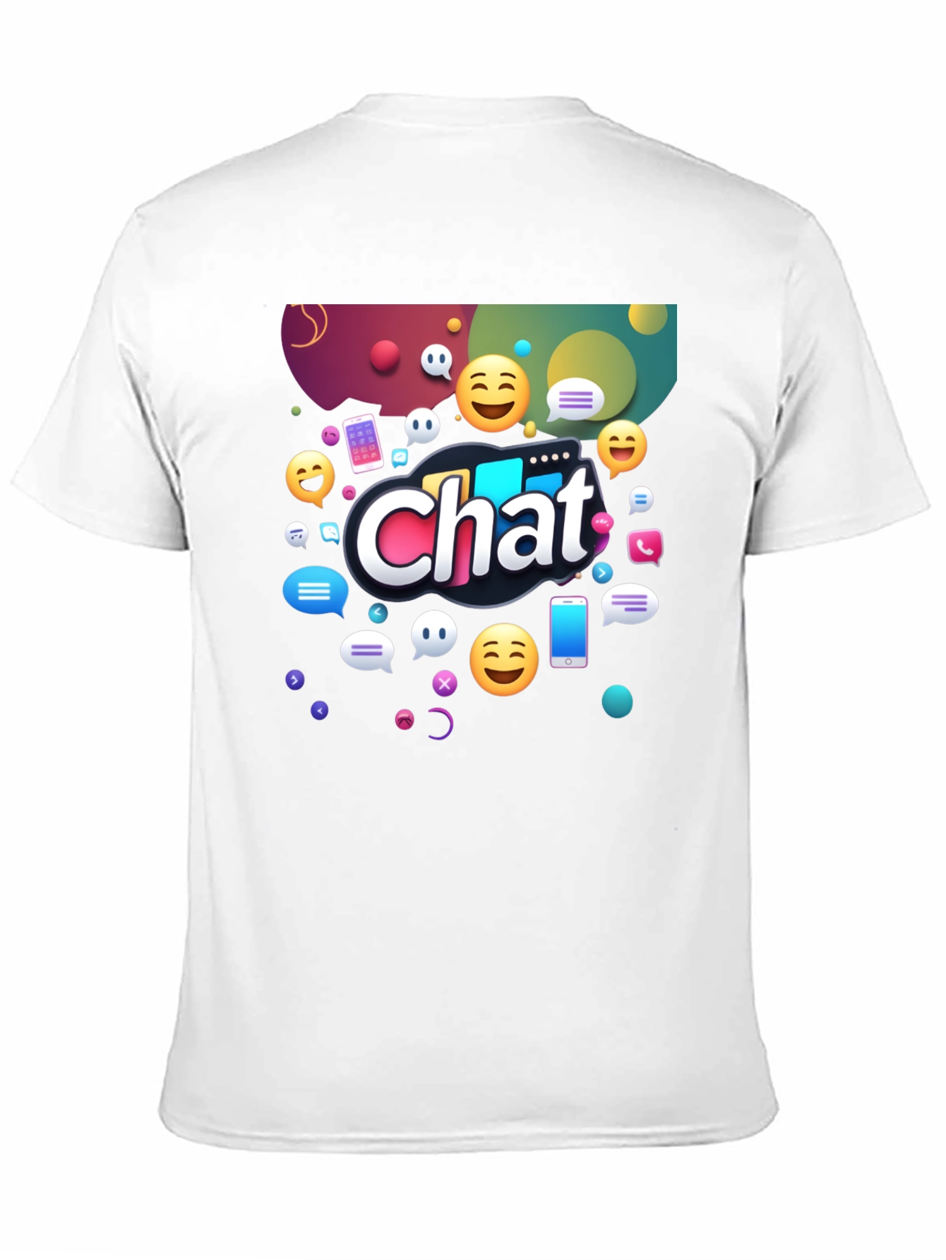 Chat Emoji Graphic Black T-Shirt