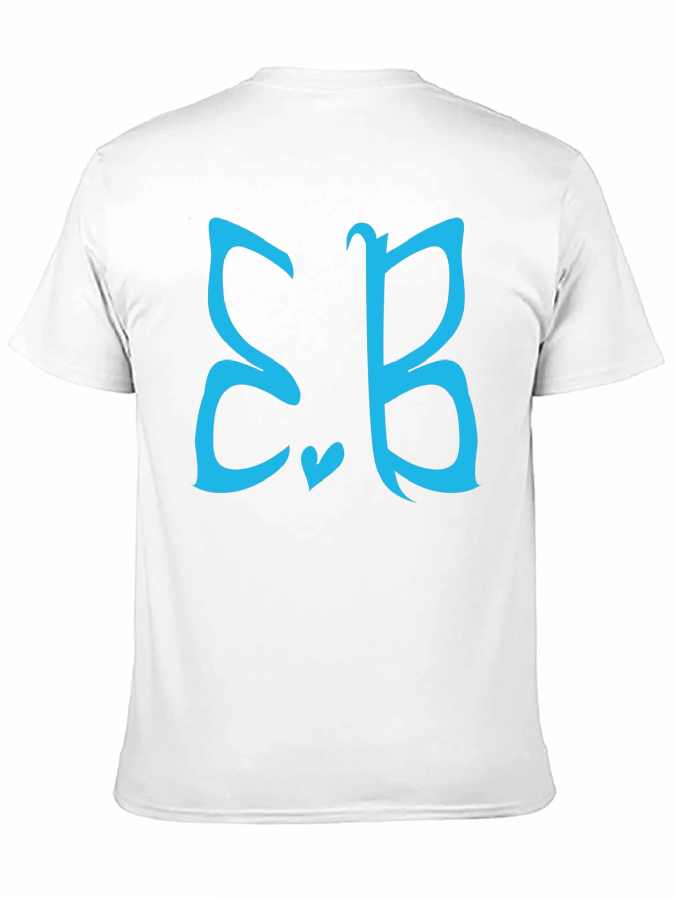 Stylish Black Tee with Teal Letter Design